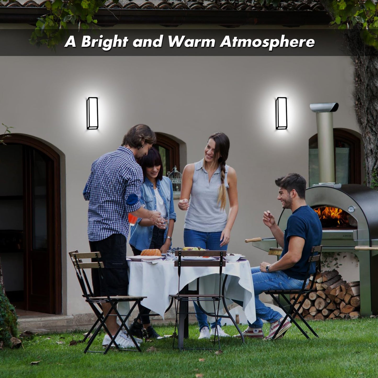 Tomourd 30Watt Modern Outdoor Wall Lights  2000 Lumen Waterproof Exterior Porch Light  6000K Daylight Anti-Rust Wall Mount Outdoor Wall Lighting For House  Front Porch  Garage