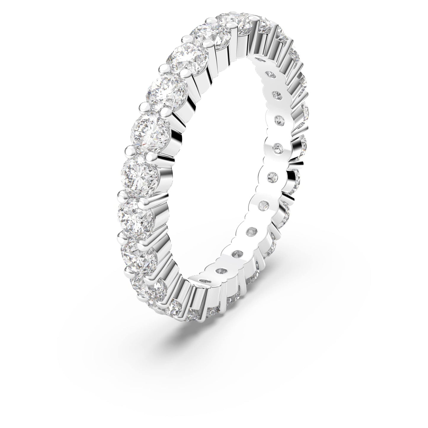 SWAROVSKI Vittore XL White, Rhodium Plated Ring, Size 58