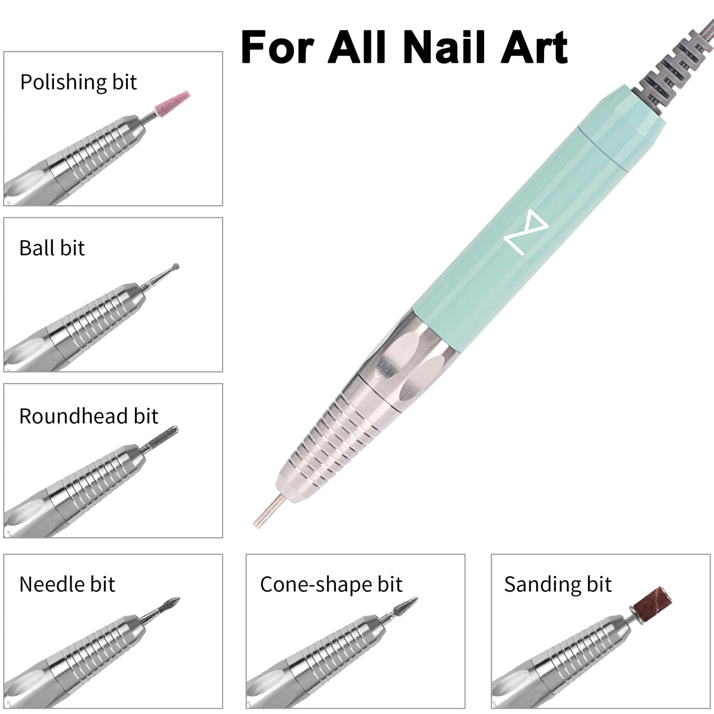 M - Max Brushless Motor Nail Drill Handpiece Only - 35K RPM | Machine Not Included | Compatible with M Brushless Nail Drill Syst