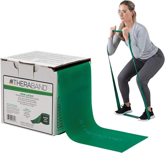 THERABAND Resistance Band 25 Yard Roll, Non-Latex Professional Elastic Stretch Bands for Upper & Lower Body Exercise Worko...