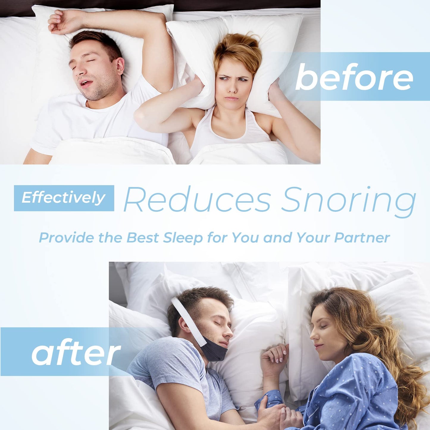 Chin Strap Replace for ResMed, Adjustable Ventilation Chin Strap to Keep Mouth Closed and Reduce Air Loss, Anti Snoring Chin Straps for Men Women (2 Pack)