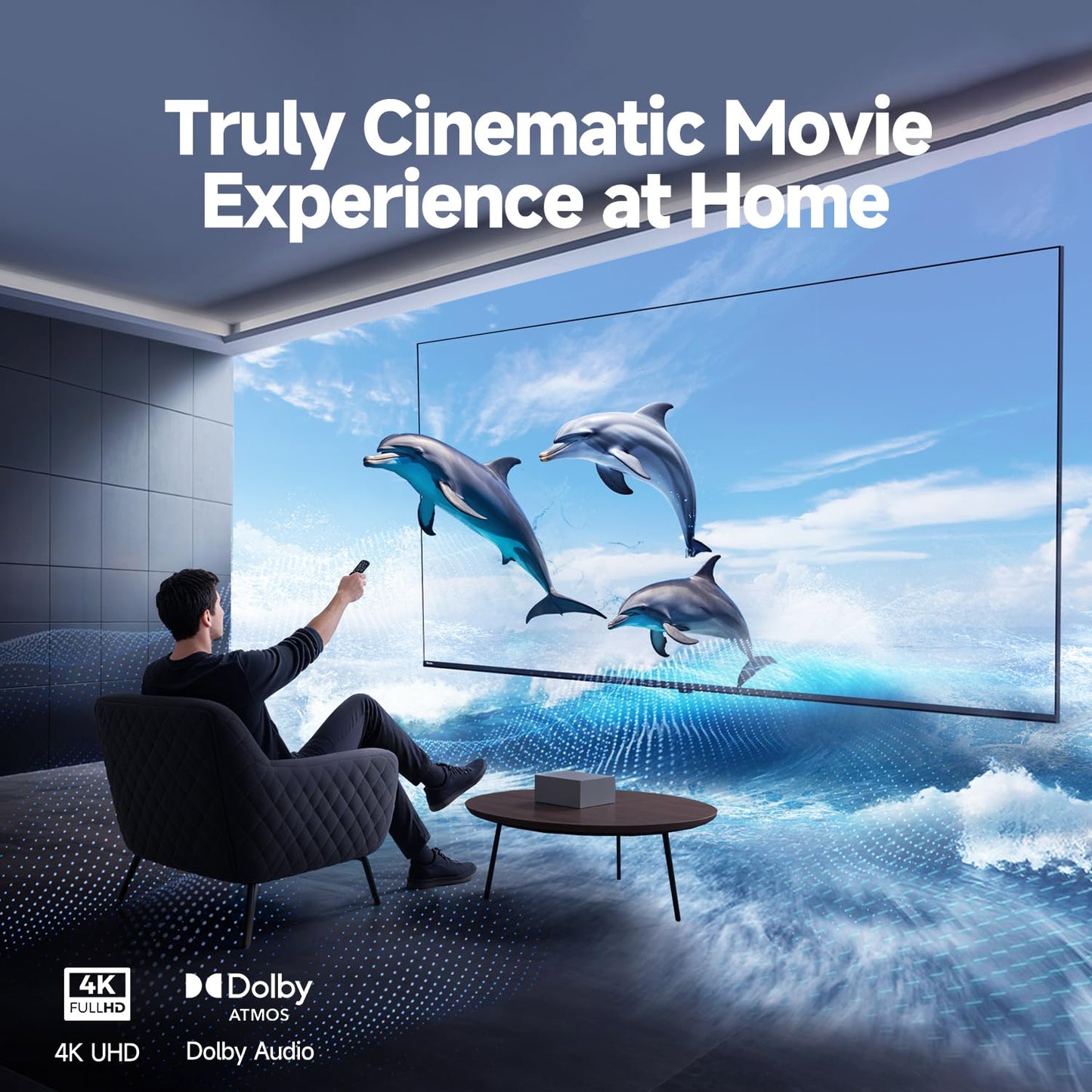 HORION 65 Inch Smart TV, 4K UHD LED TV with WebOS 22, Ultra Slim Television with Mega Contrast, HDR10, Dolby Audio, Streaming Live, Compatible with Miracast and Airplay (P6D Series, 2025)