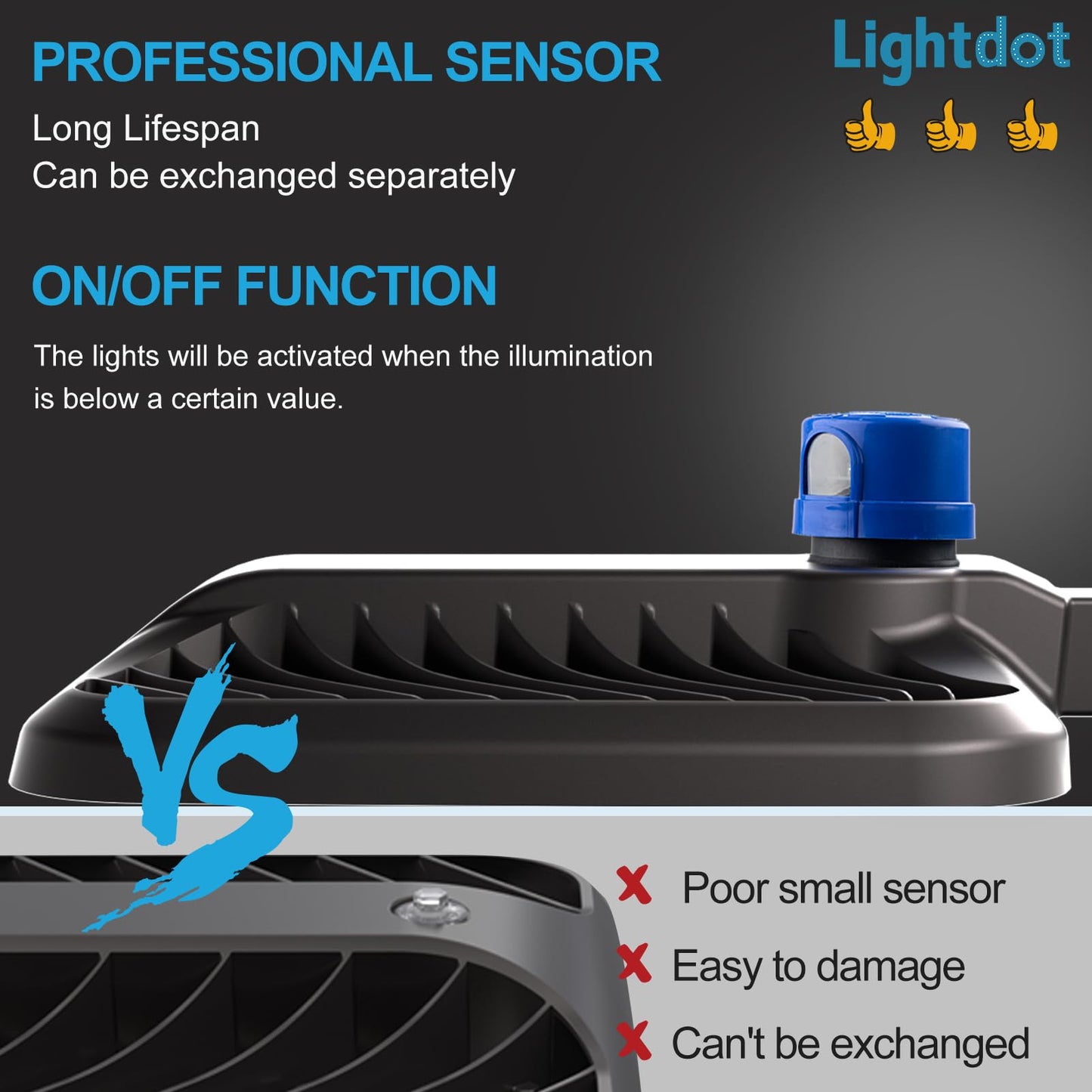 Lightdot 500W Parking Lot Lighting 75000Lm 5000K Led Parking Lot Lights With Dusk To Dawn Photocell  Ip65 Waterproof Arm Mount-2Pack (Coverage: 66~121Ft At Height:30~55Ft)