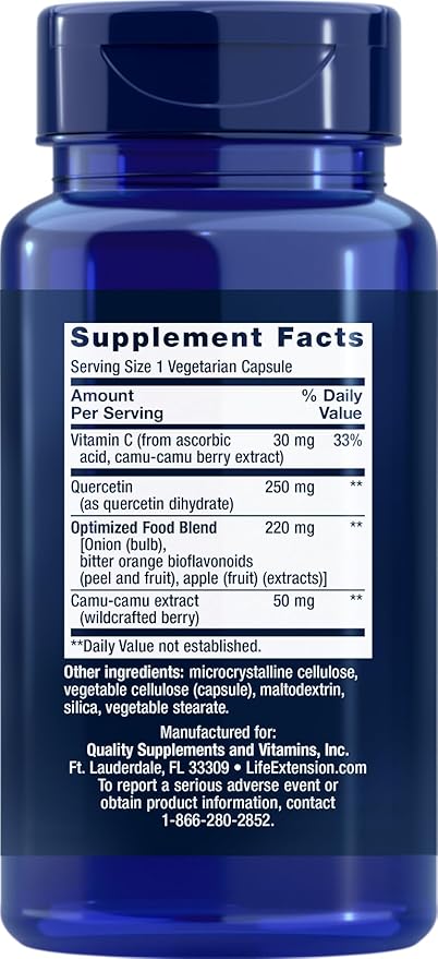 Life Extension Optimized Quercetin Capsules, 60 Vegetarian Capsules (Pack of 3)
