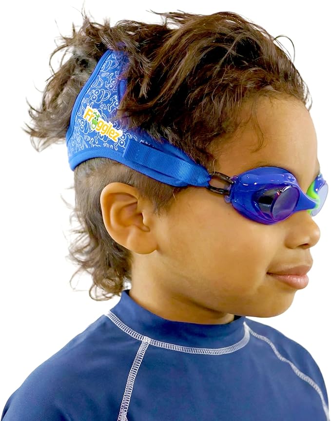 Frogglez Anti-Fog Swimming Goggles for Kids under 10 (Ages 3-10) Recommended by Parents Premium Pain-Free Strap