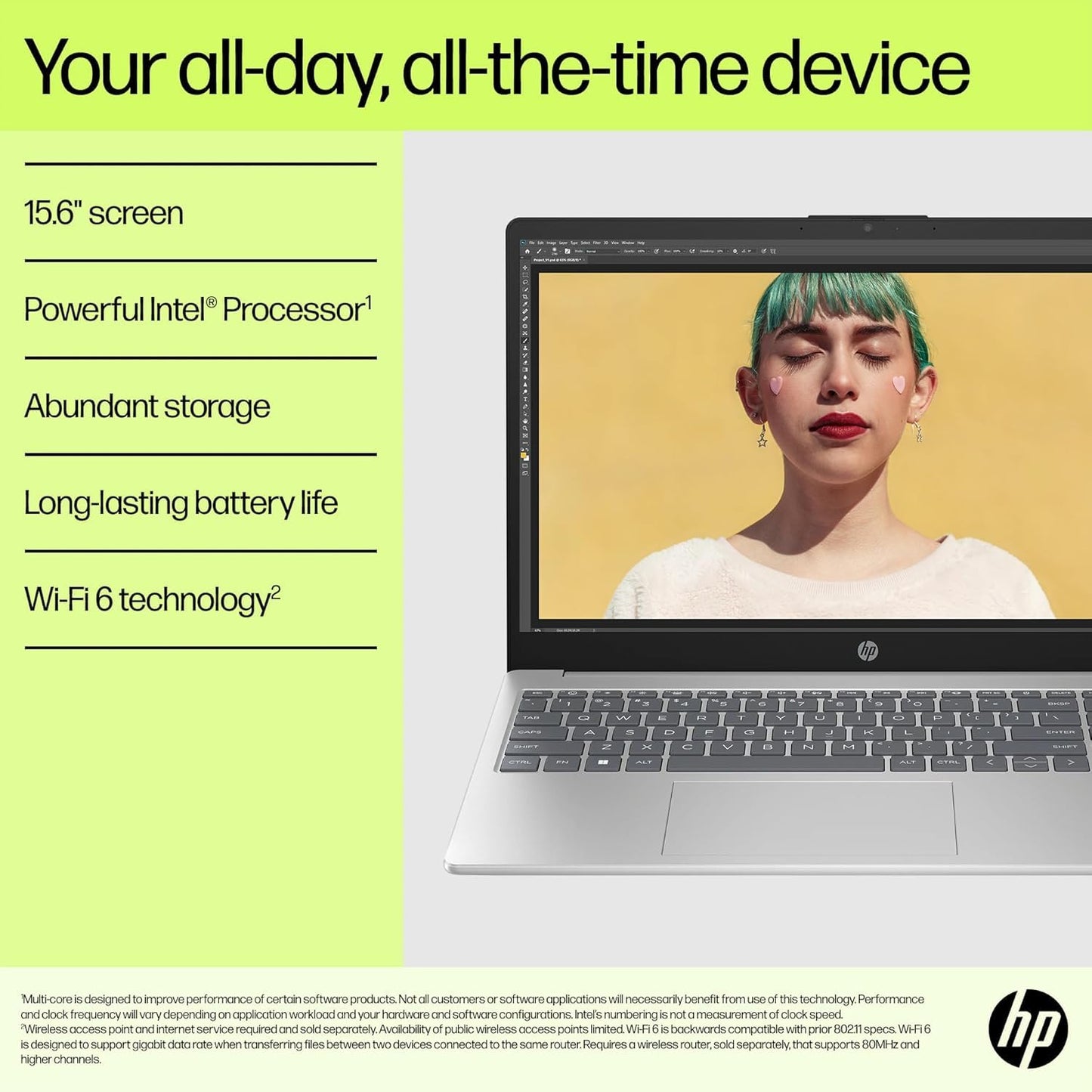 Hp Go Slim 15.6 Laptop, 32Gb Ram, 1.5Gb Storage(512Gb External Ssd And 1Tb Cloud Storage), Intel Quad-Core Processor, Fast Wi-Fi