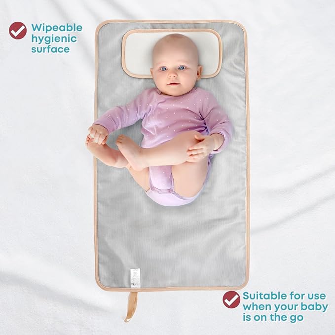 Hamur Home Portable Changing Pad – Waterproof, Washable & Easy Wipe Clean, Foldable Travel Baby Changing Mat for Diaper Bag, Compact & Lightweight, Must-Have for Newborns (Halloween Pattern)