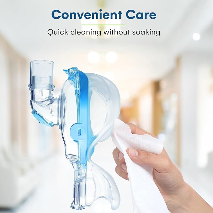 CareTouch CPAP Mask Wipes - 2 Packs of 70 Unscented Cloths for Daily Mask Care - 140 Total Soft Cleaning Sheets for CPAP Equipment - Gentle, Convenient, and Easy to Use