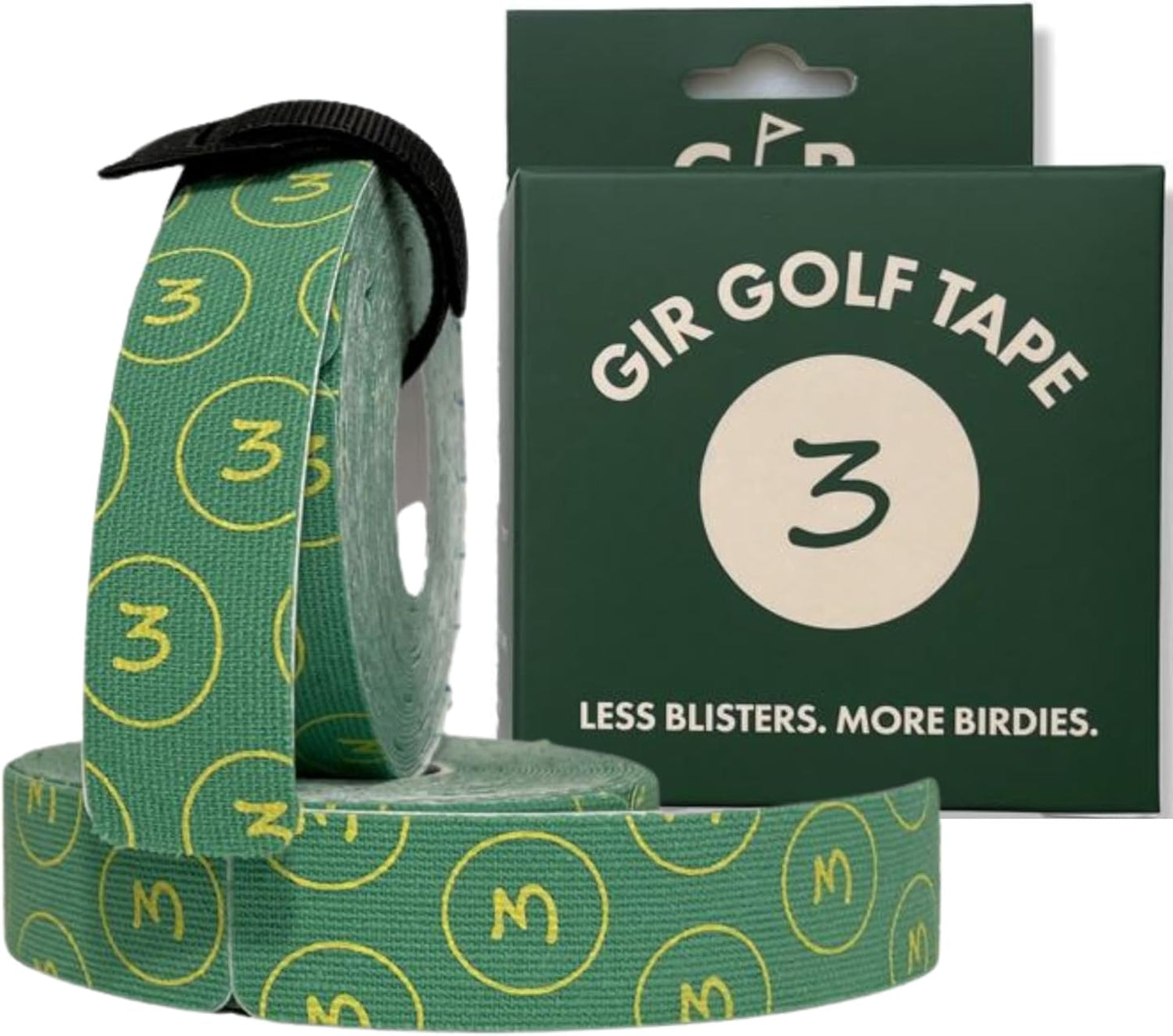 Golf Blister Tape - 2 Pack for Protection Against Blisters & Hot Spots on Hands & Fingers, Flexible, Waterproof, Pre-Cut Golf Finger Tape, Sports Athletic Tape, 4 Way Stretch