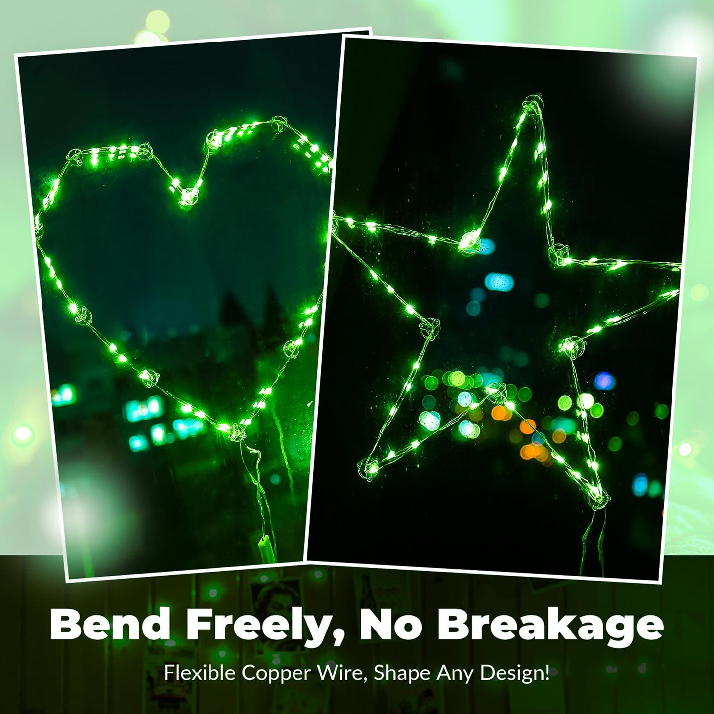 Zsjwl 30 Pack Green Fairy Lights Battery Operated  7Ft 20Led Mini Starry Light Mason Jar Lights For Indoor Outdoor Party Wedding Halloween Thanksgiving