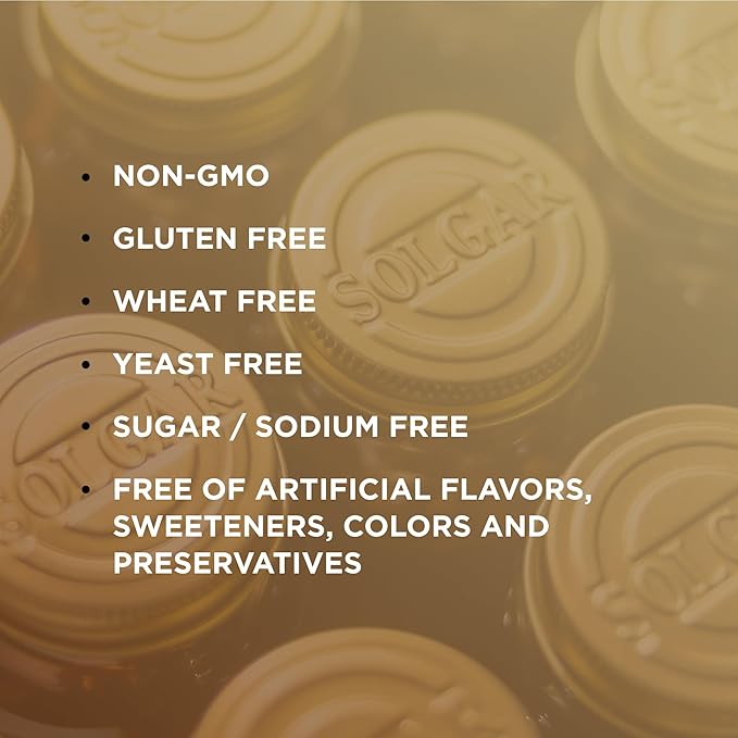 SOLGAR Vitamin B6 50 mg - 100 Tablets - Non-GMO, Vegan, Gluten Free, Dairy Free, Kosher, Halal - 100 Servings