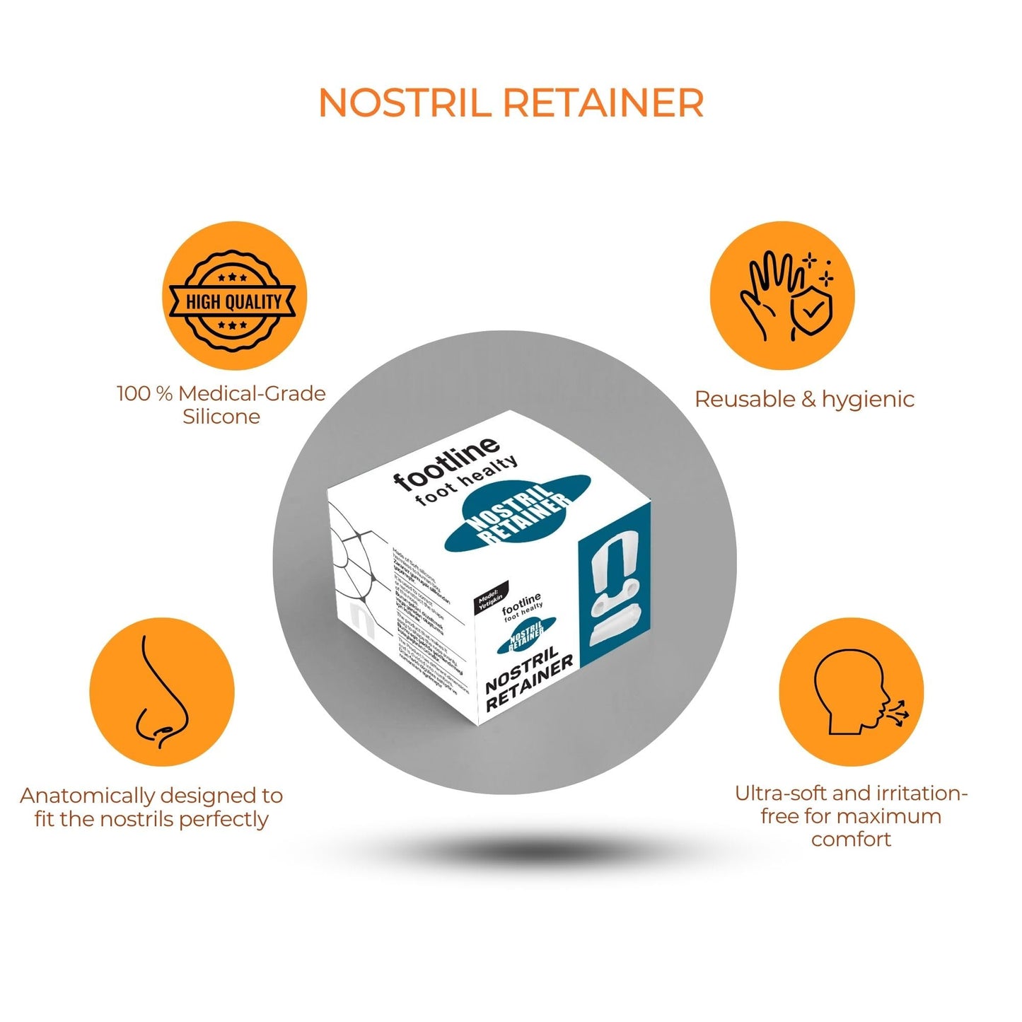 Nostril Retainer | Nostril Retainer for Rhinoplasty Recovery | Nose Retainer for Surgery | Nose Shaper & Support Device | 100% High-Grade Silicone | Post-Surgery Nostril Shaping & Recovery Aid (8)