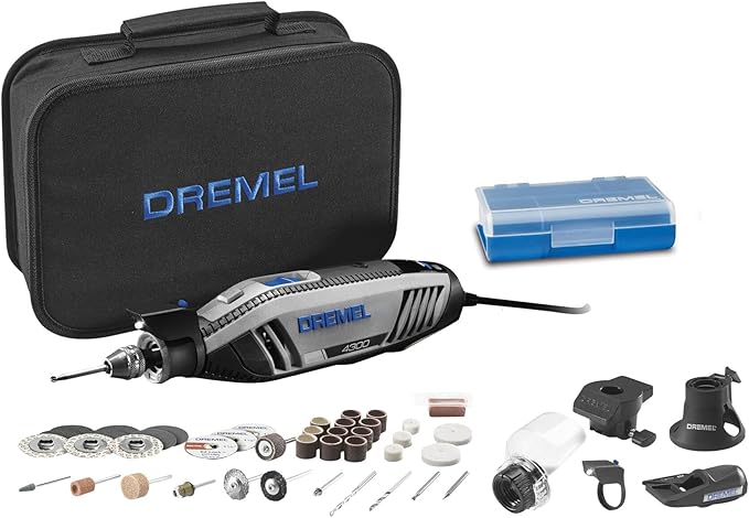 Dremel 4300-5/40 High Performance Rotary Tool Kit with LED Light- 5 Attachments & 40 Accessories - Ideal for Grinding, Cut...