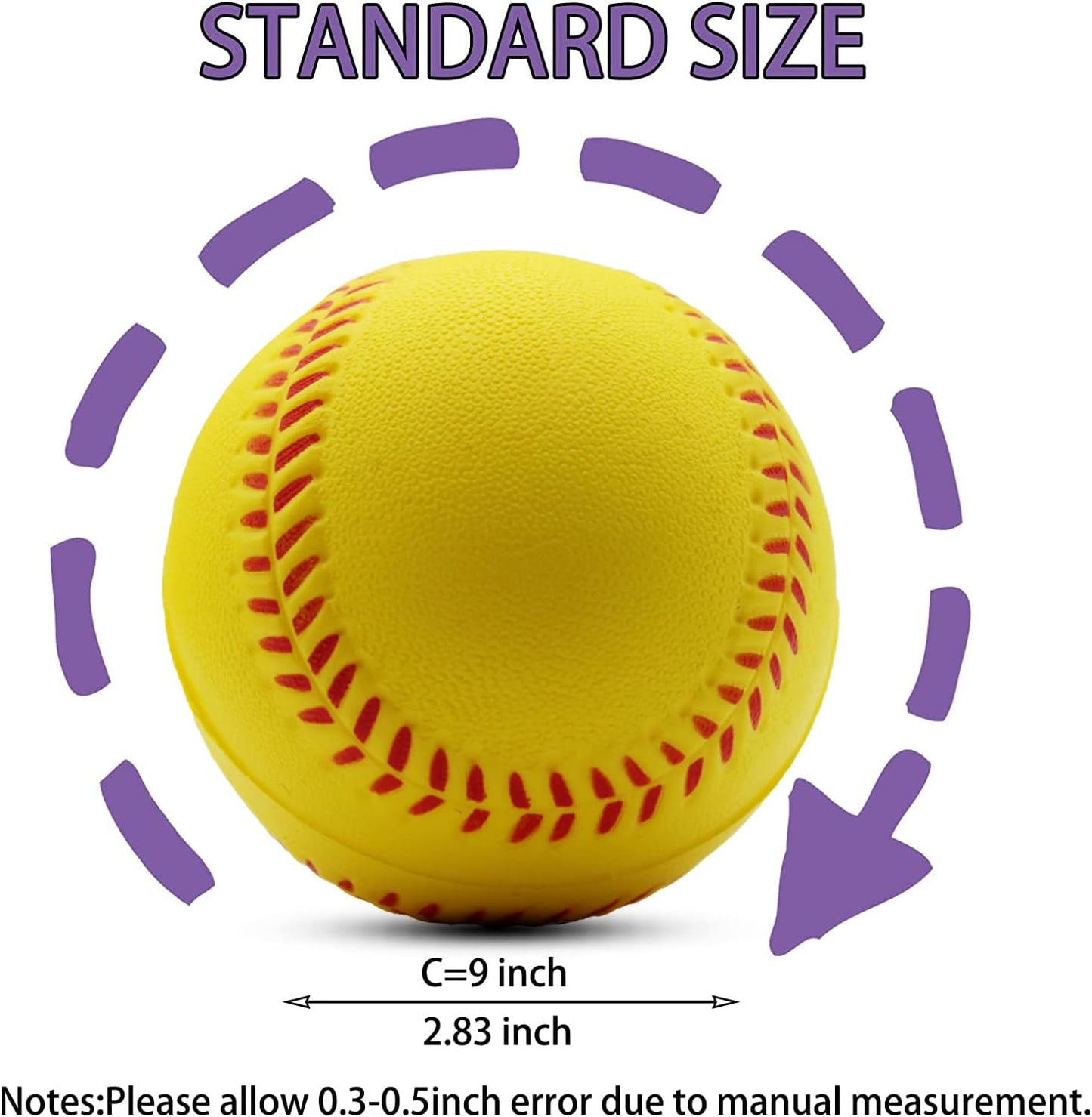 Magicorange Baseball,Foam Baseballs Training Baseballs Unmarked Practice Baseball for Hitting, Soft Toss, Batting, Fielding, Pitching