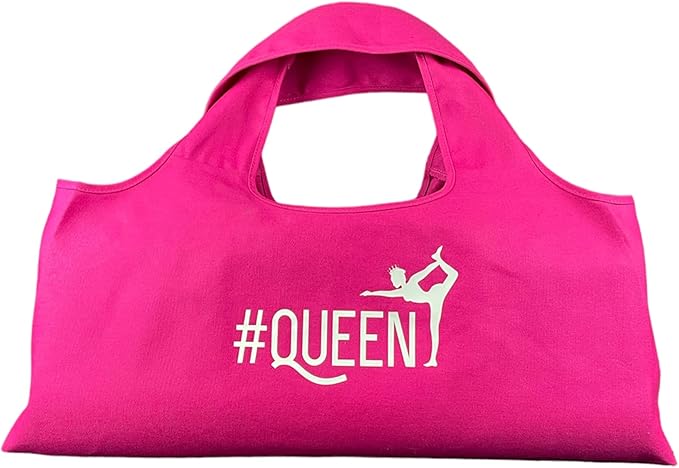 Wild Essentials Yoga Bag, Exercise, Tote, Large Carrier, Shoulder Strap, Inner Pocket, Fits Most Mats, Recycled Cotton Canvas