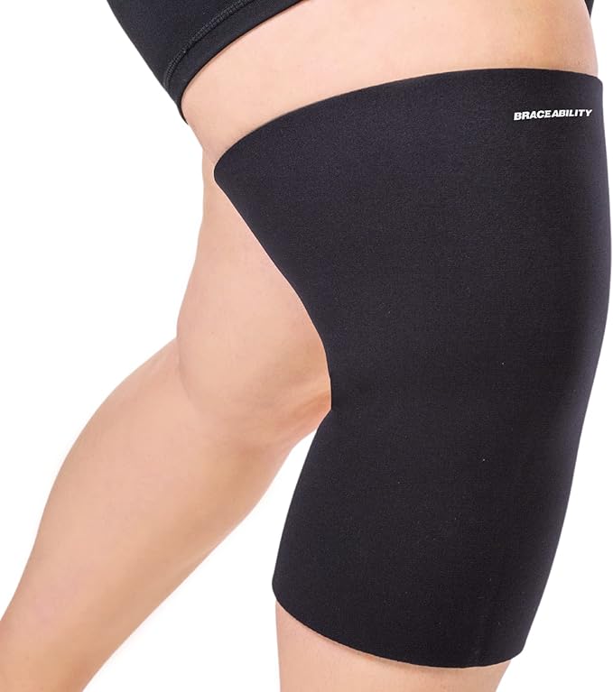 BraceAbility Plus Size Neoprene Knee Sleeve - Compression Support Brace for Bariatric Women or Men with Arthritis Joint Pa...