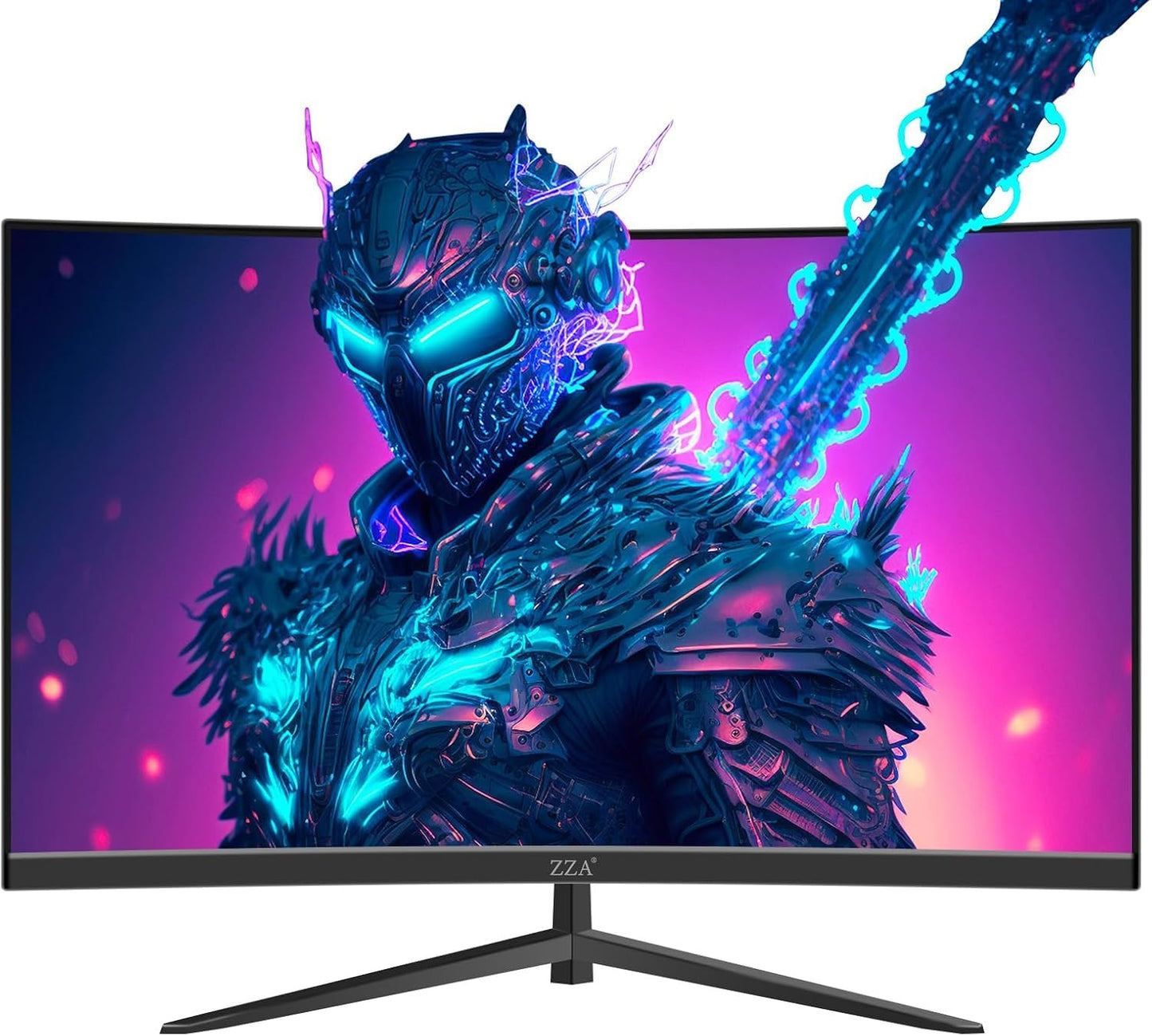 ZZA 32 Inch Curved Gaming Monitor 240Hz Curved Monitor Computer Monitor-HDMI DP USB Headphone Ports,1080p 1K FHD Ultra Slim Curved Screen with Wide Angle,High Refresh Rate Immersive PS5 Xbox PC Gaming