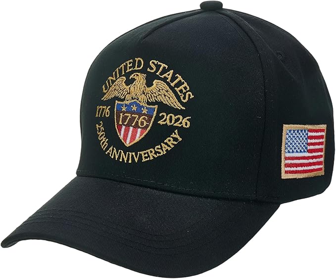 United States 250th Anniversary Baseball Hat,1776-2026 Patriotic Embroidered Adjustable Cap for Men & Women