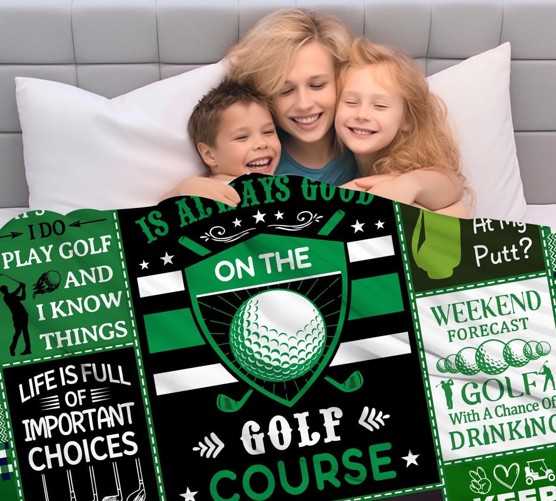 Unique Golf Blanket for Men,Golf Accessories for Men,Funny Golfer Throw Blanket Cool Golfing Gifts Idea for Golfers Men Women Adults Boys 50"X40"