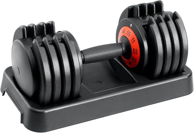 HYPATA 25/55 lbs Pair Adjustable Dumbbell Set, Adjust Dumbbell Weight for Exercises Pair Dumbbells for Men and Women in Home