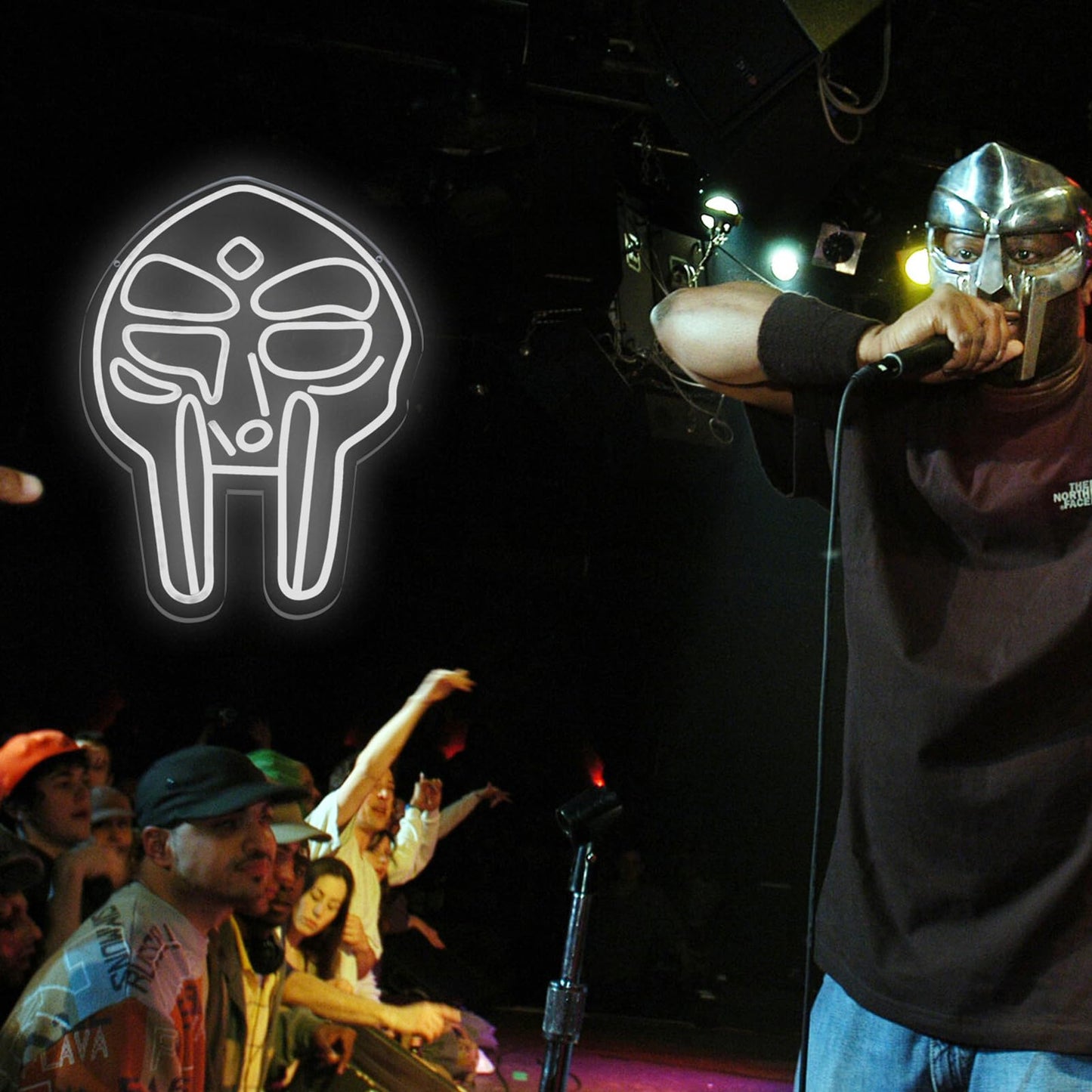 Fuendkf Mf Doom Mask Neon Signs For Wall Decor  Dimmable Gladiator protective covering Mask Neon Lights Usb Power Music And Rap Lovers Neon Lights For Hip Hop Fans Best Gifts  Man Cave  Music Bar And Bedroom