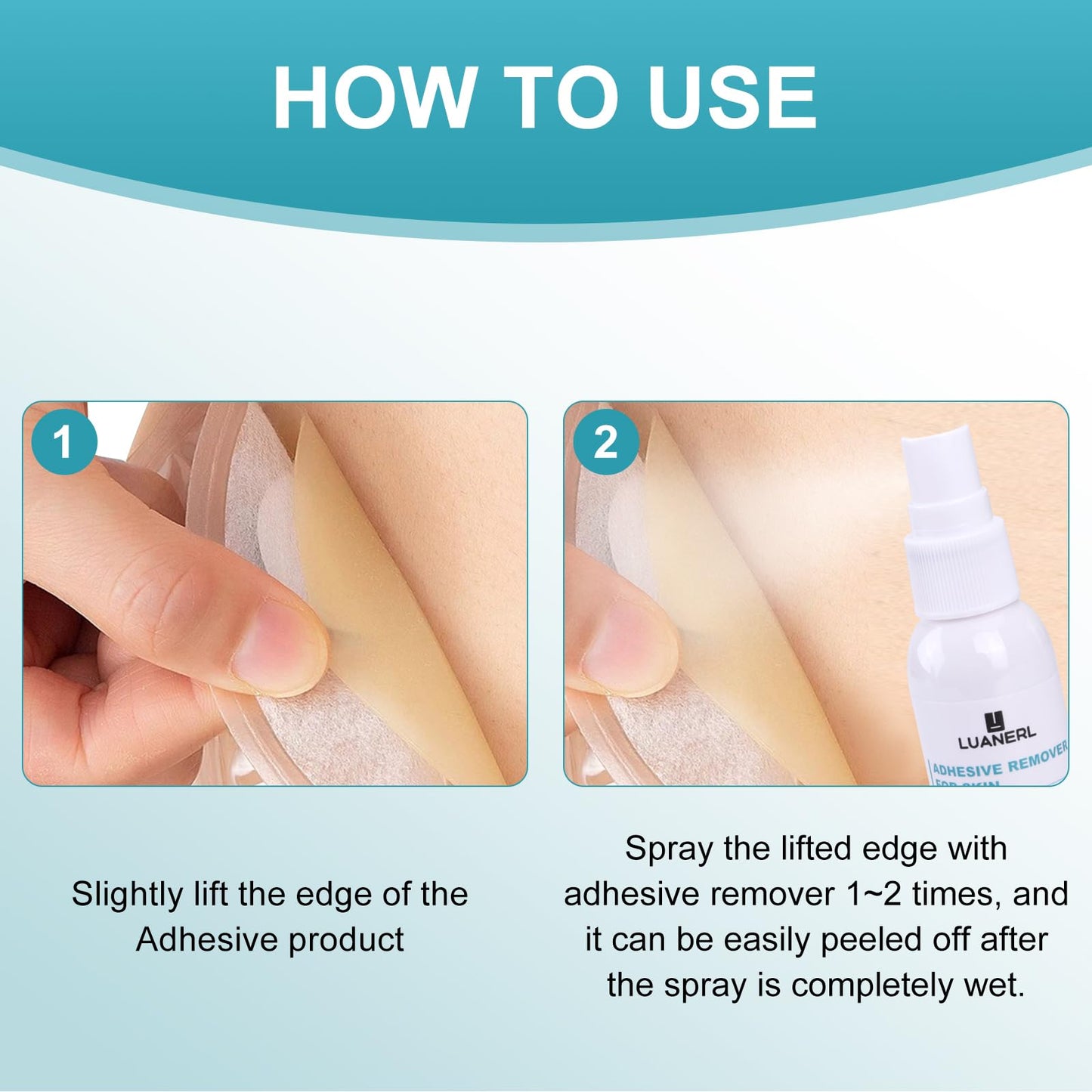 Adhesive Remover for Skin Spray Bandage & Surface & ostomy Supplies No Sting-Sensitive Skin-All Natural,30 ml Bottle