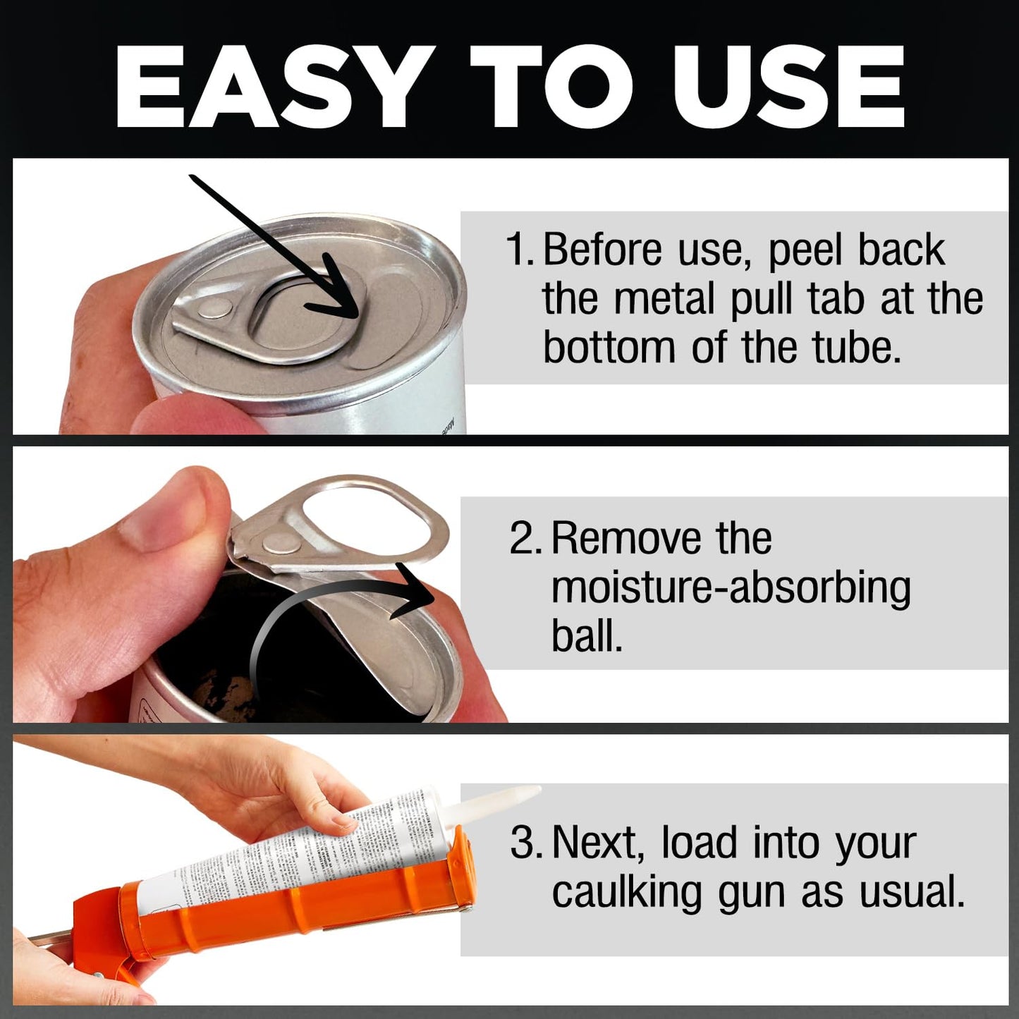 Polyurethane Windshield Adhesive with Fast Curing Formula - High Bond Strength Window Sealant Compound - Easy to Apply Automotive Glass Glue - Windshield Sealant Black - Vehicle & RV Polyurethane Glue