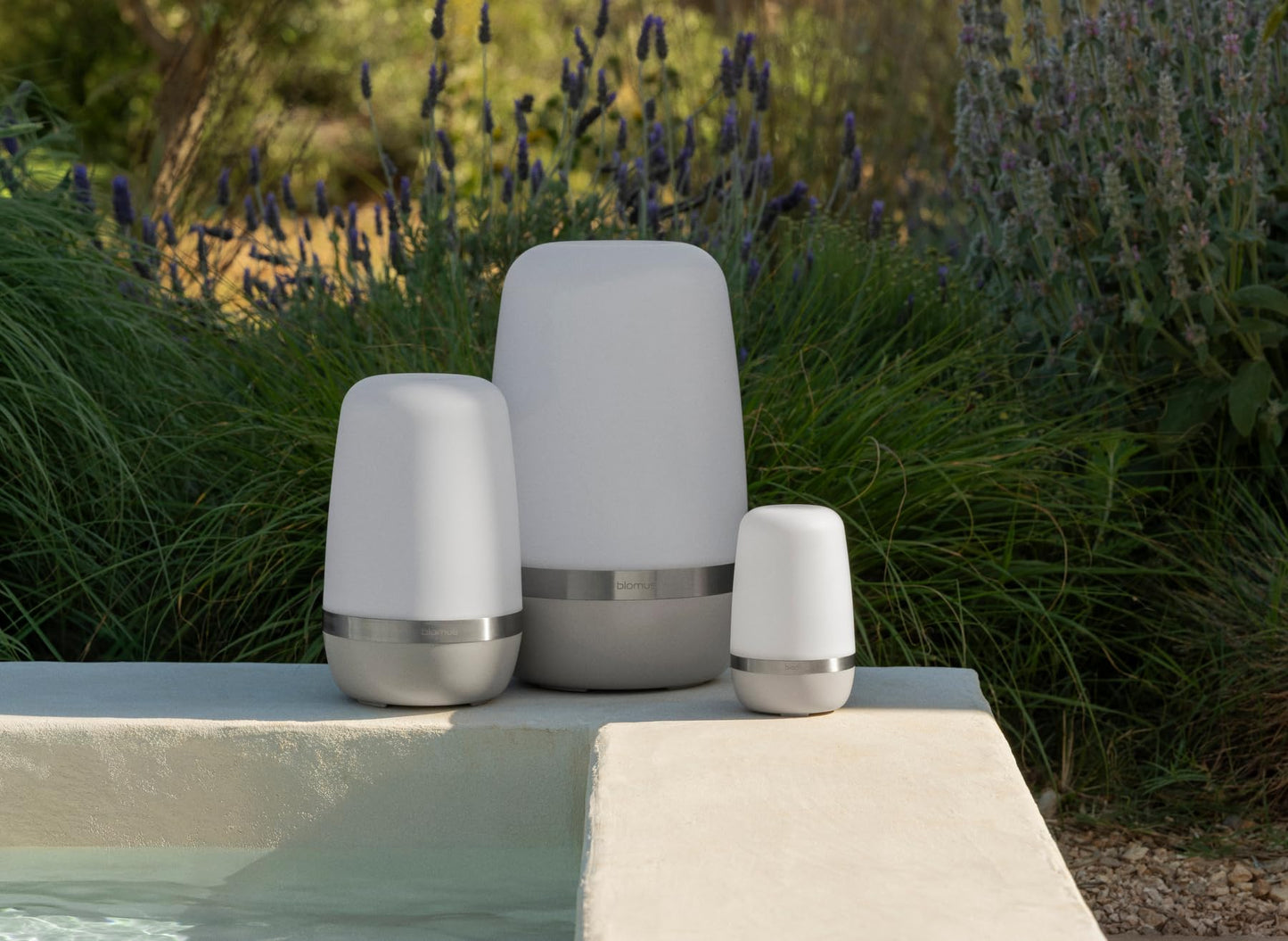 Blomus Spirit Outdoor LED Lamp - Rechargeable - Large - Beige - Model 66065
