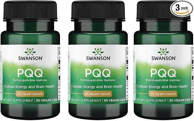 Swanson Pqq Pyrroloquinoline Quinone 20 mg 30 Veg Caps (3 Pack)
