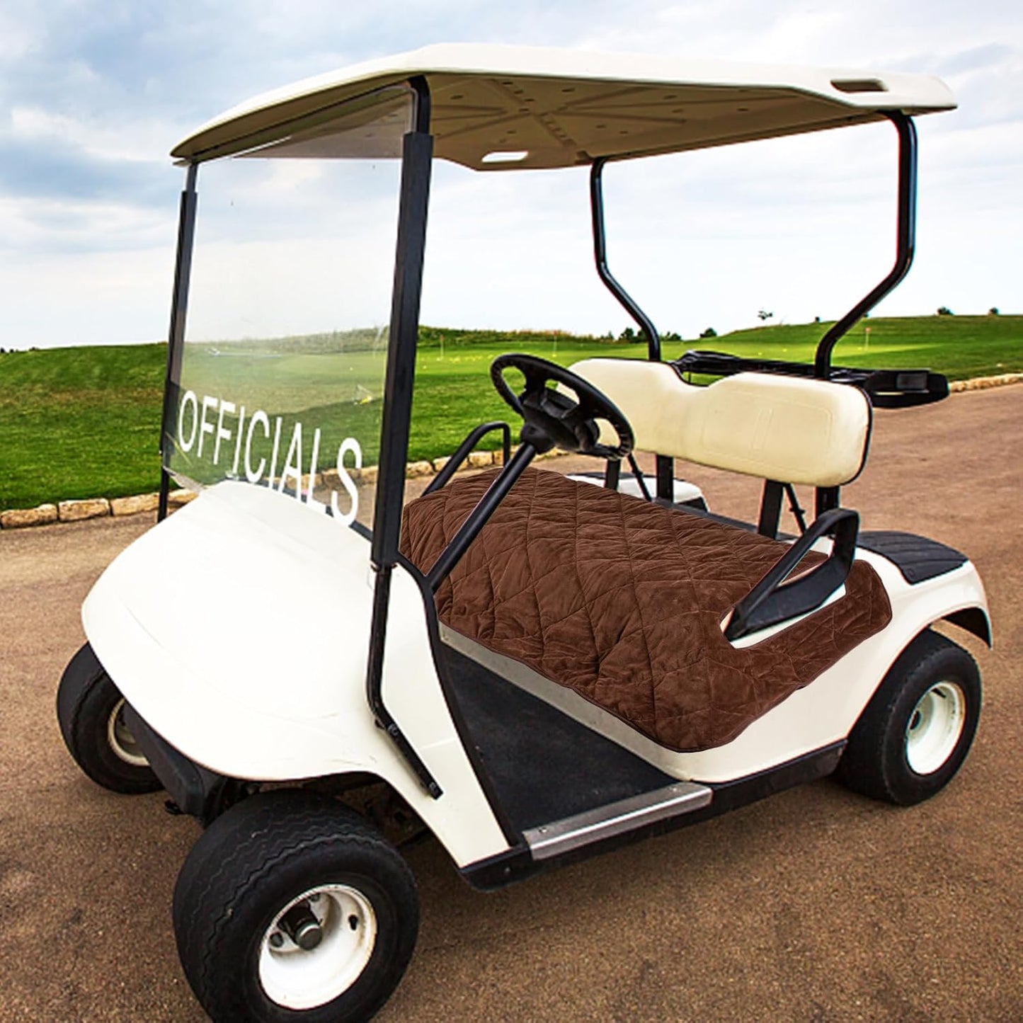 Golf Cart Seat Covers,EZGO Golf Cart Seat Cover, Golf Cart Seat Towl Blanket, Golf Cart Covers for 2-Person Seats Club Car, Golf Cart Accessories Golf Gifts for Men. Soft and Comfortable