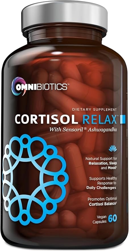OmniBiotics Cortisol Supplement for Women and Men - High Cortisol Manager with Ashwagandha, L-Theanine, Magnolia Extract, ...
