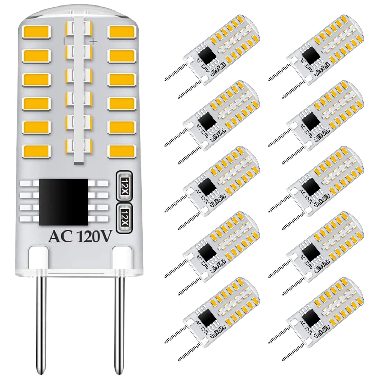 Taiyaloo G8 Led Bulb Dimmable 3W, 20W-25W Halogen Equivalent, Natural White 4000K, Mini G8 Base, 10