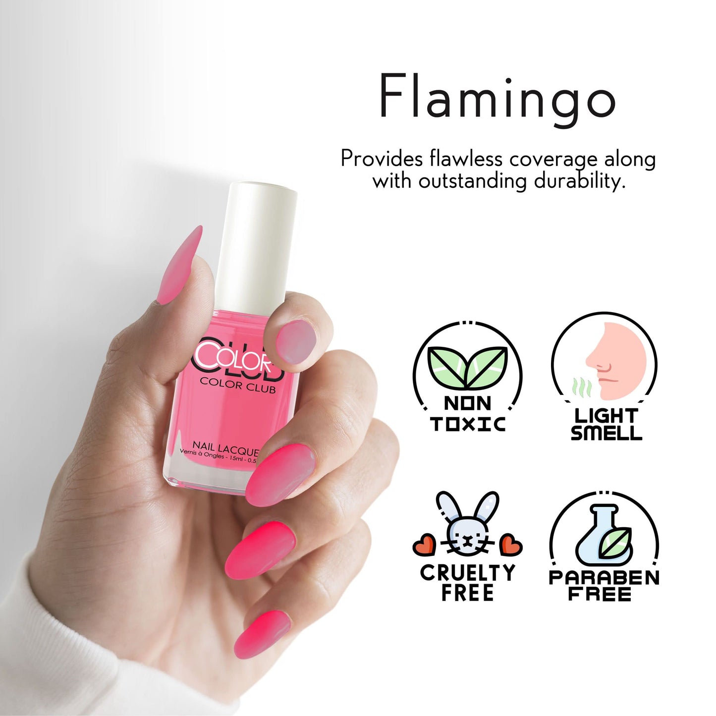 Color Club Flamingo Color Club Nail Lacquer .5 Fl Ounce - 15 Ml, 0.5 fluid_ounces