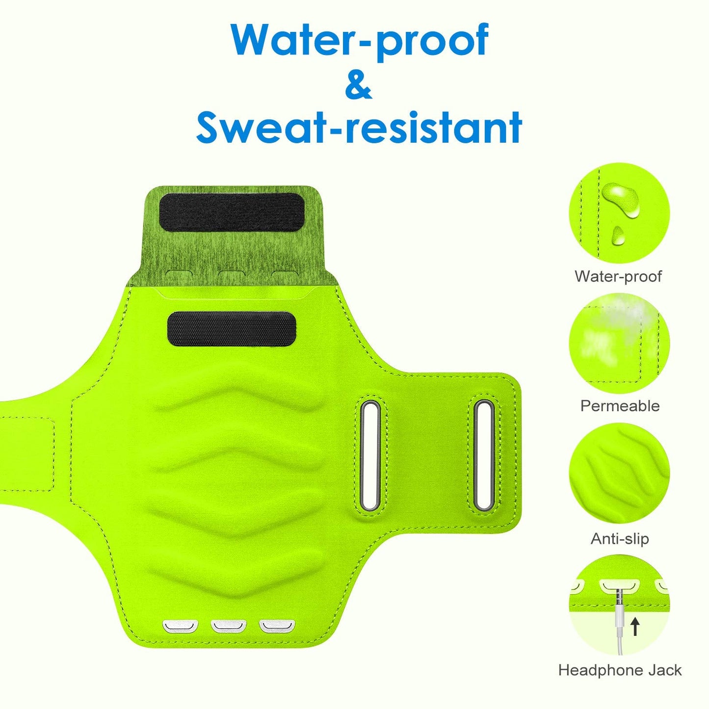 Jetech Phone Armband Holder With Key Holder And Card Slot, Upto 6.2 Inch, Iphone 16E/16/15 Pro/15/14 Pro/14/13 Pro/13/12, For Ga