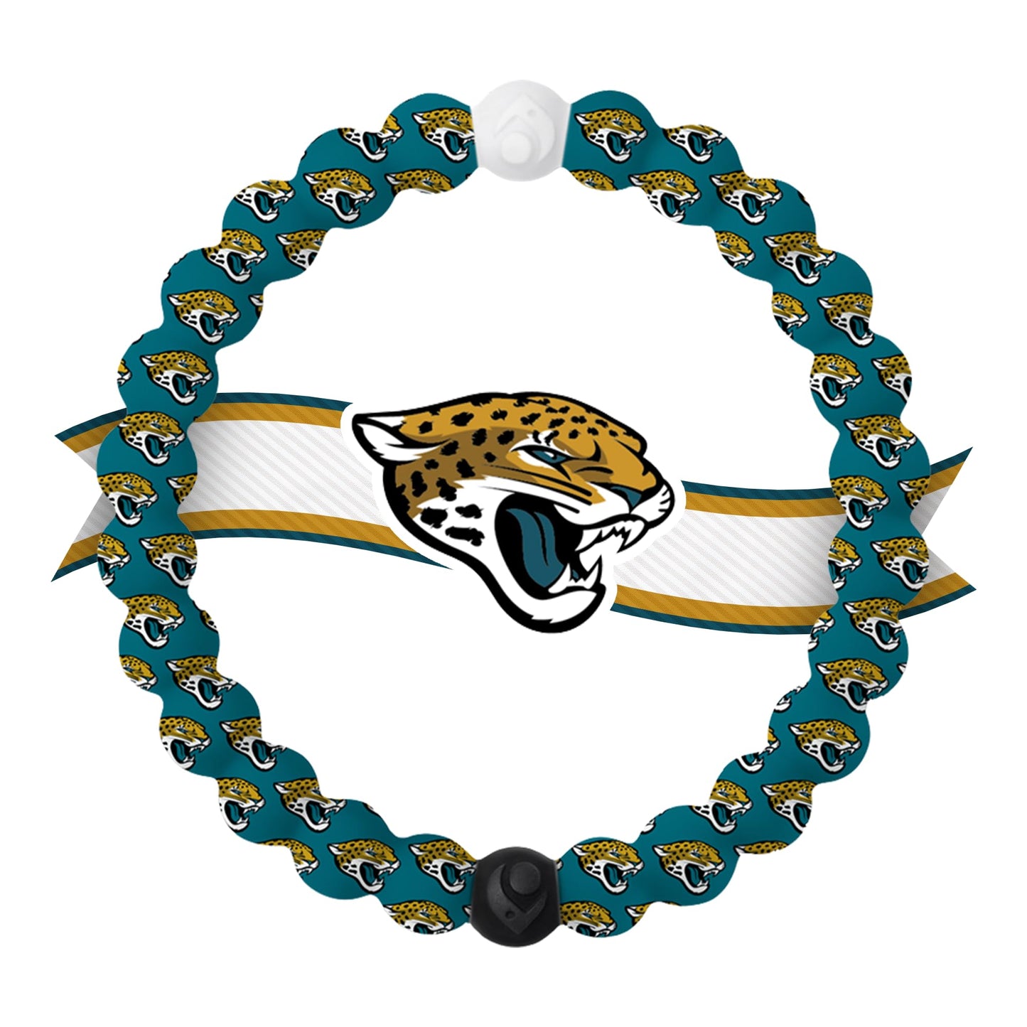 Lokai Silicone Beaded Bracelet for Men & Women, NFL Football Collection - Jacksonville Jaguars, Extra Large - Silicone Jewelry F