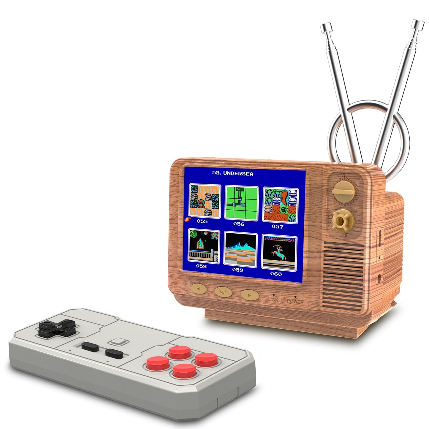 Handheld Game for Kids -Preloaded 168 Retro Video Games, Portable Gaming Player Support Two Players 3.0" LCD Screen, Mini TV Electronic Toy Gifts for Boys Girls