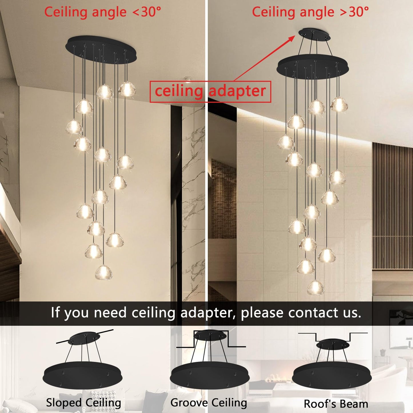 Dolria Modern Crystal Chandelier For Staircase 118 Long Black Led Lighting For Foyer Adjustable Ceiling Lighting Fixture For Living Room Hallway Entryway Staircase