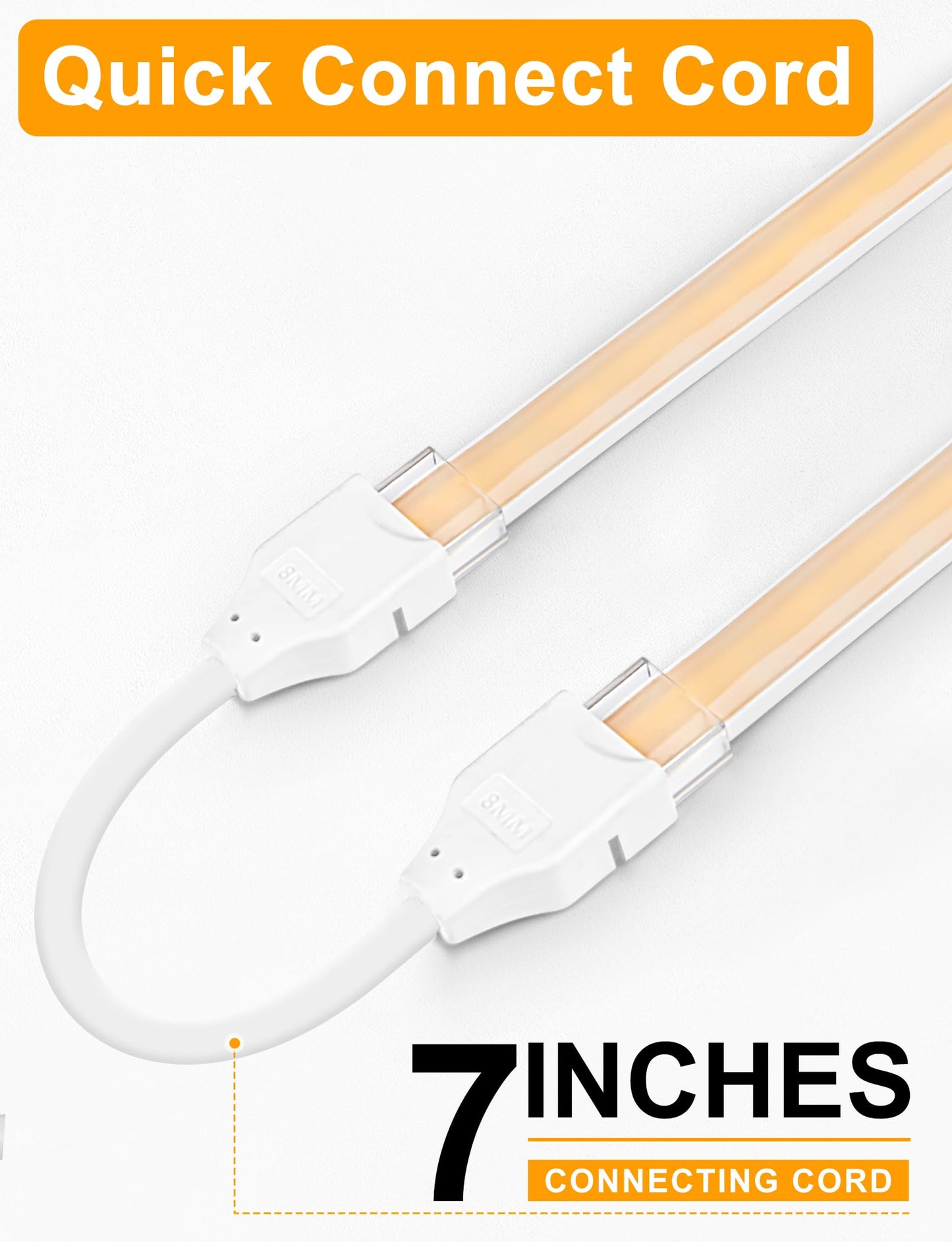 Lamomo COB LED Strip Lights Pro, 16.4Ft Warm White Dimmable, Waterproof Silicone Neon Lights, Model 300D-WW-5M-US-1