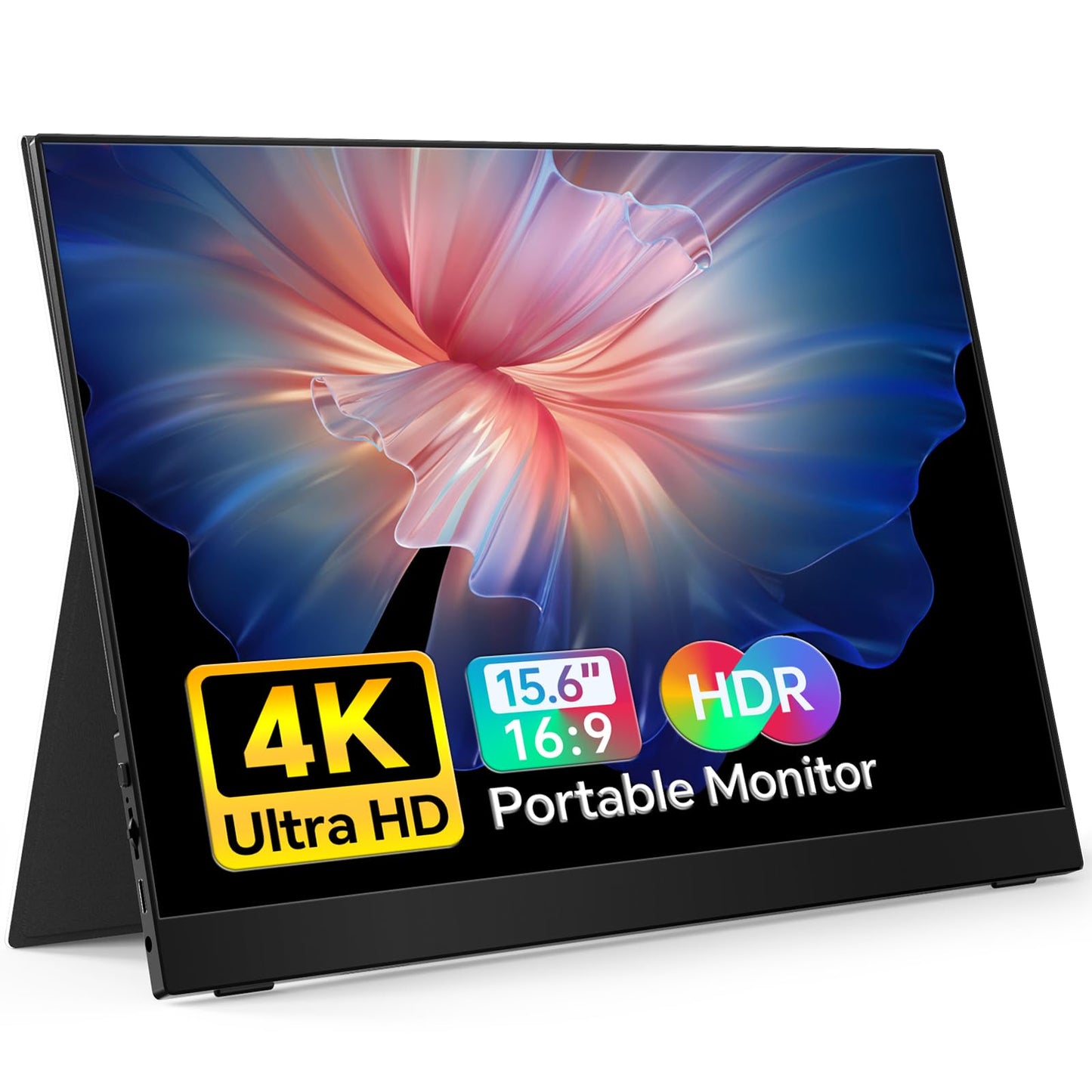 Mnn 4K Portable Monitor 15.6 3840X2160 Uhd Usb-C Hdmi Laptop Monitor, 100% Adobe Rgb Ips Computer Gaming Display Hdr Travel Moni