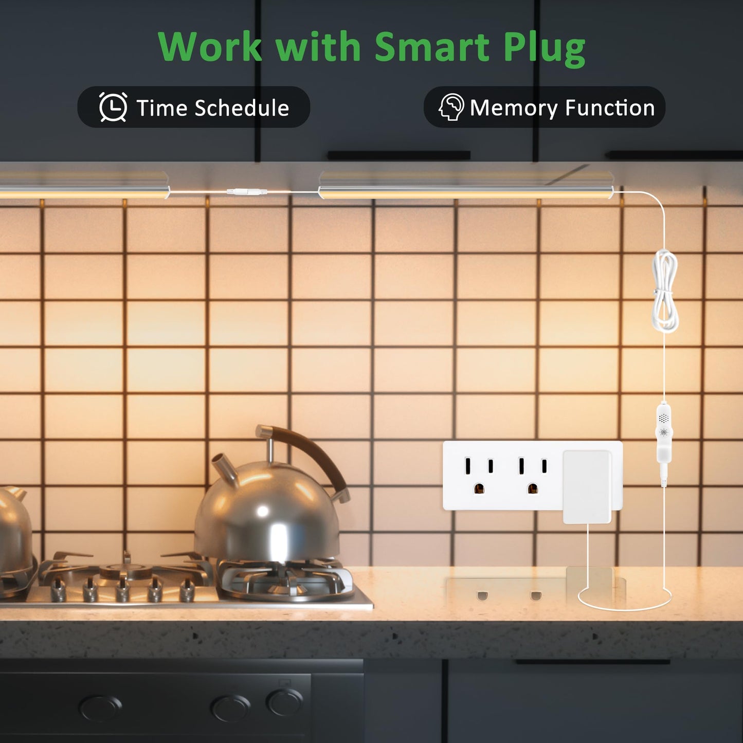 maylit Under Cabinet Lights, 6 Pcs 12 Inch, Ultra Thin, Dimmable, Warm White (2700K), Aluminum, Model 6PCS-2700K-6000