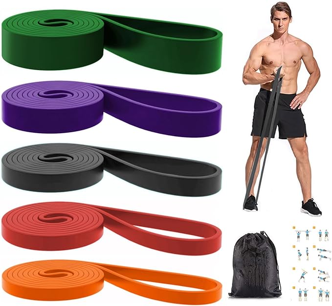 Resistance Bands, Pull Up Bands, Exercise Workout Bands for Working Out, Pull Up Assistance Bands Set for Men & Women, Bod...