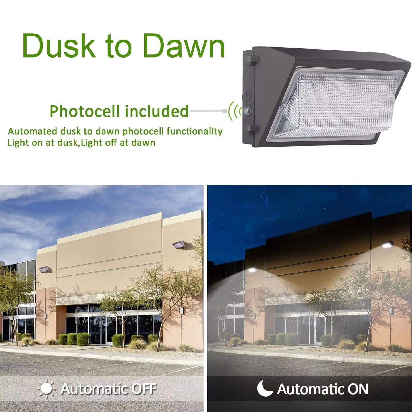 Paktonvo 100W Led Wall Pack Dusk To Dawn  13000Lm 5000K Daylight Commercial Security Lighting 400-600W Mh Equivalent  100-277V Etl Certified Outdoor Led Wall Pack Light For Parking Lot Doorway House