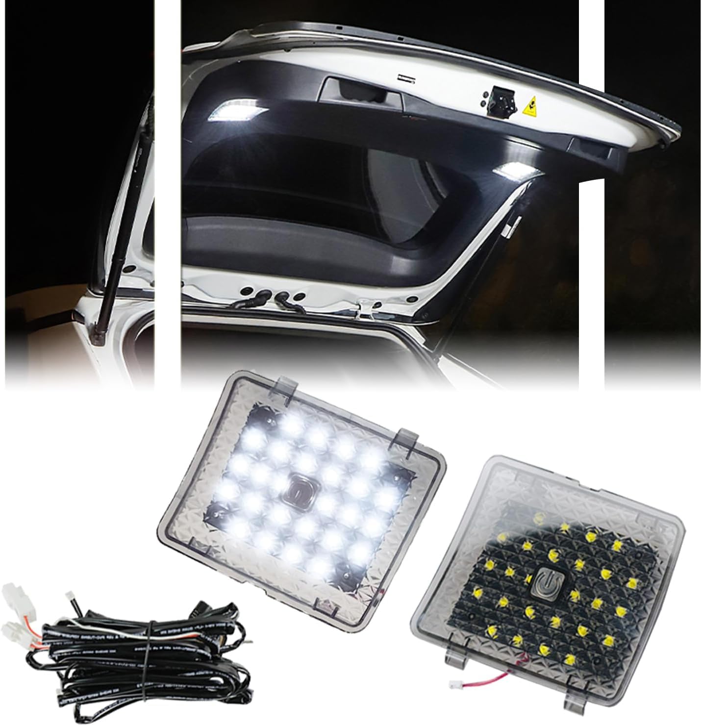 Gsowo 2 Pcs Led Trunk Overhead Lights For Toyo-Ta Rav4 2022 2023 2024  Rav4 Accessories Rear Hatch Door Lid Trunk Cargo Lamp Trunk Ceiling Lighting