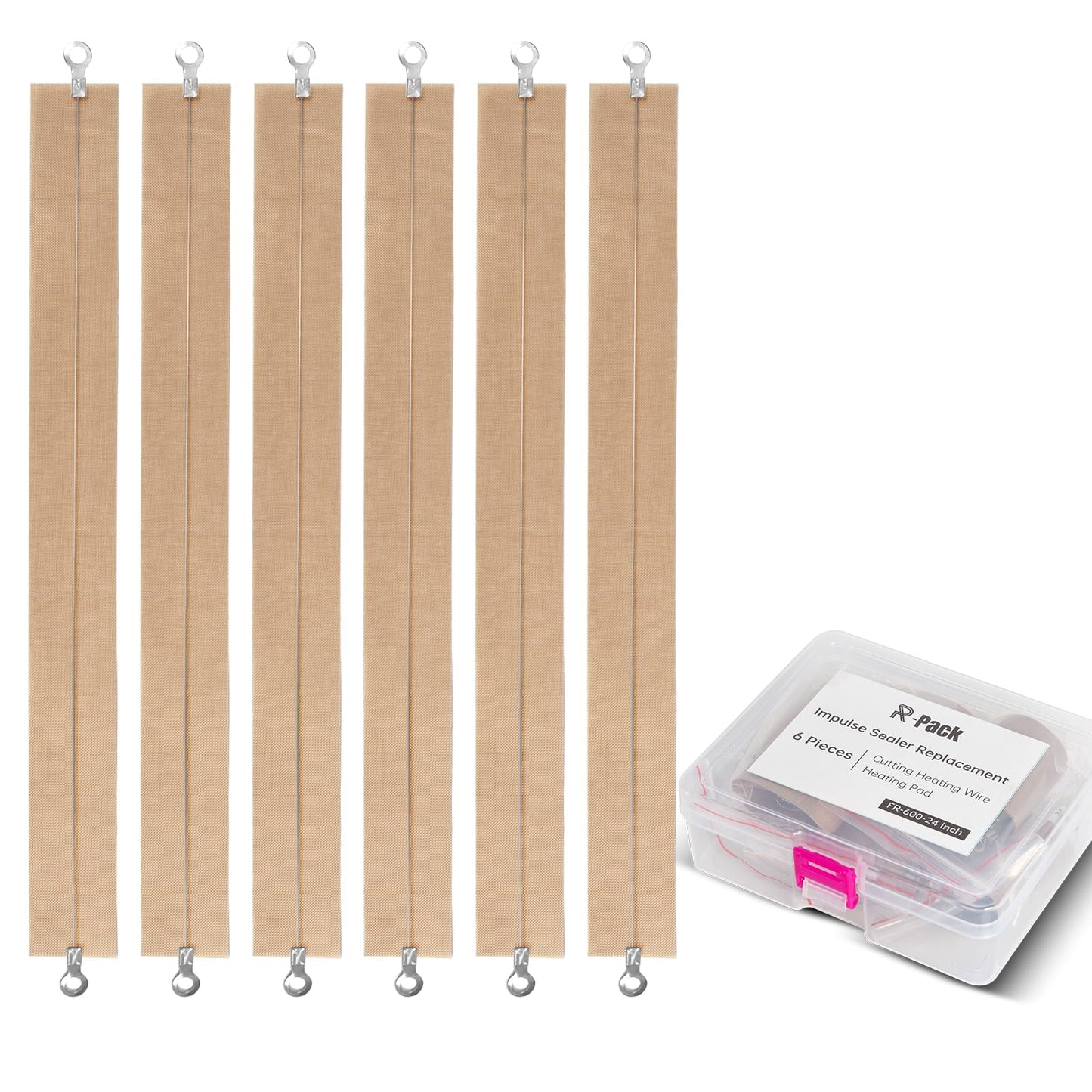 R-PACK Impulse Sealer Heat Wire Element Strip - 24in heated cutting wire Replacement Heating Wires for Sealing Machines