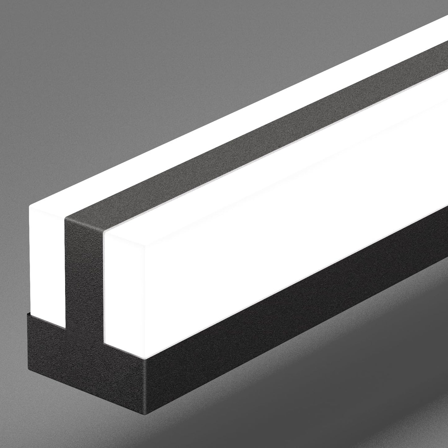 Solfart 24 Inch Modern Dimmable Black Vanity Light, 5 Color Temp, Aluminum, Model S8200-610Mm-Bk-5Cct, 500 Lumen, Wall