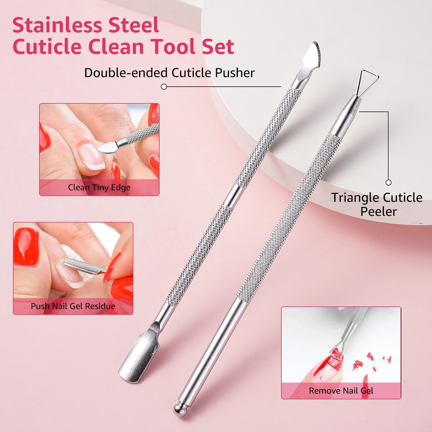 Toe Nail Soaking Bowl Acetone Proof: 1Pair Soak Off Dip Powder Gel Polish Remover - Manicure Bowl for Toenails Soaking with Cuti