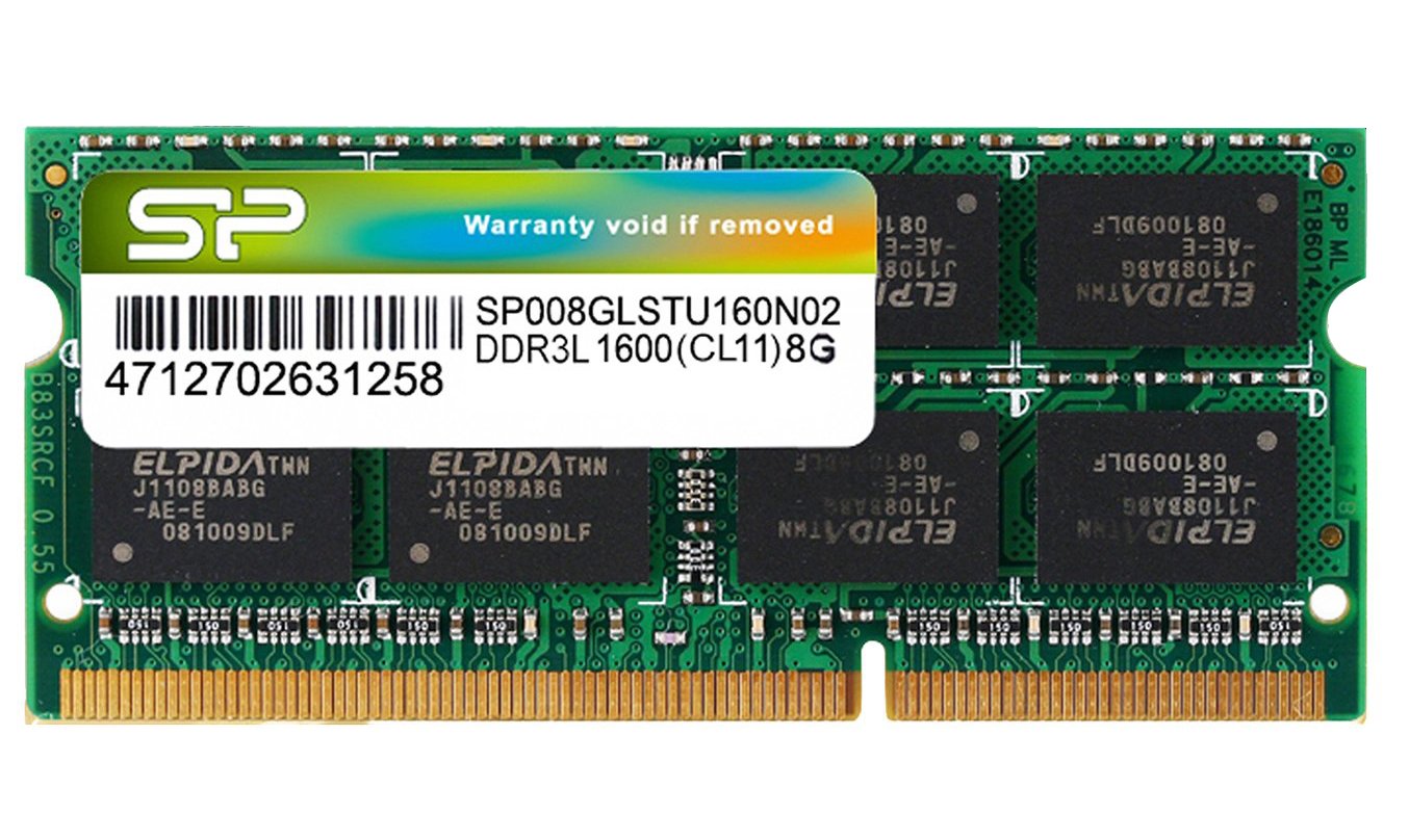 Silicon Power Laptop Memory 1.35V (Low Voltage) Ddr3L 1600 Pc3L-12800 8Gb 204Pin Mac Sp008Glstu160N02
