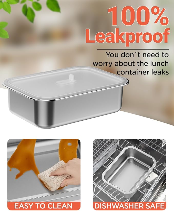 Cordless Electric Lunch Box 1100ML Stainless Steel Container