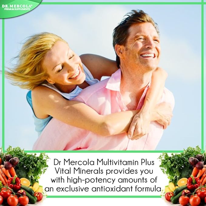 Dr. Mercola Whole Food Multivitamin Plus Vital Minerals Dietary Supplement, 30 Servings (240 Tablets)
