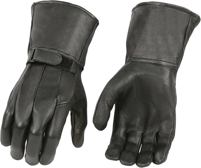 Men's Long Cuff Deer Skin Thermal lined Gauntlet Gloves